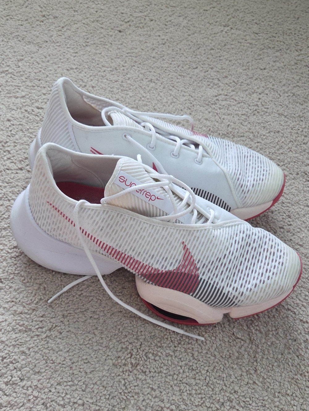 Nike Zoom Superrep 2 Women's White Shoes with Pink Swoosh